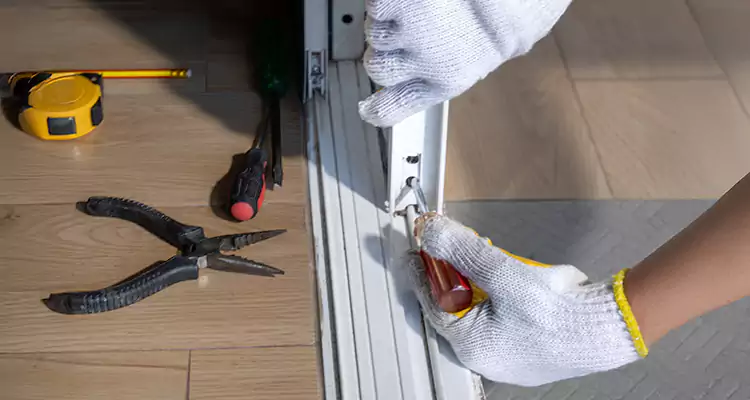 Backyard Sliding Door Track Repair in Campbell, CA